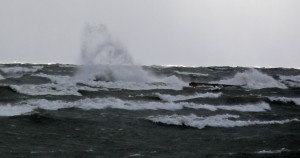 the wreck during high winds